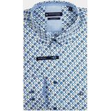 Giordano Casual hemd korte mouw Groen League Shadow Diamonds Print 416046/70