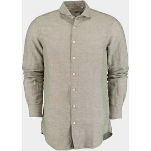Born With Appetite Casual hemd lange mouw Groen Curtis Li-co Shirt Plain 25107CU01/367 olive night