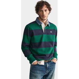 Gant Sweater Groen REG CHAMBRAY STRIPE HEAVY RUG 2004083/373