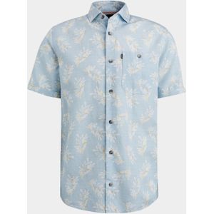 Vanguard Casual hemd korte mouw Blauw Short Sleeve Shirt Printed Te VSIS2403234/5038