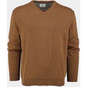 Bos Pullover Bruin Katoenen V-hals 428100CCT/885