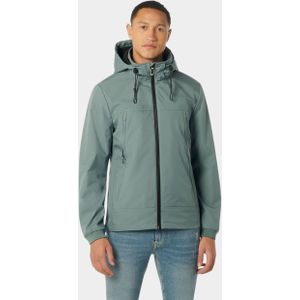No Excess Softshell Blauw Jacket Mid Long Hooded 23630215/123