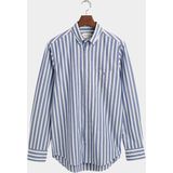 Gant Casual hemd lange mouw Blauw Regular Fit Poplin 3240039/436