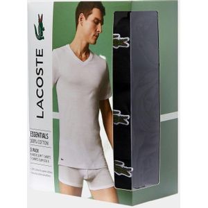 Lacoste T-shirt Zwart Ondershirt zwart Slim fit TH3374/031