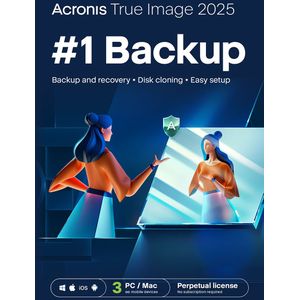 Acronis True Image 2025 | 3 PC of Mac | Eenmalige aanschaf | Opvolger van Acronis True Image 2021