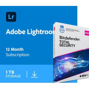 Adobe Lightroom CC + gratis Bitdefender Total Security | 1 Gebruiker | 1 Jaar | 1TB cloudopslag  | 5 Apparaten