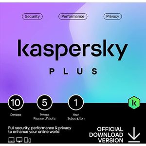 Kaspersky Plus | 10 Apparaten | 1 Jaar | Antivirus | Opvolger van Kaspersky Internet Security