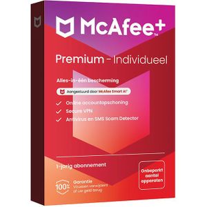 McAfee+ Premium Individual | 1 Jaar | Onbeperkt aantal apparaten | Nieuw (McAfee Plus Premium)