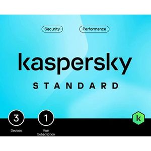 Kaspersky Standard | 3 Apparaten | 1 Jaar | Opvolger van Kaspersky Antivirus