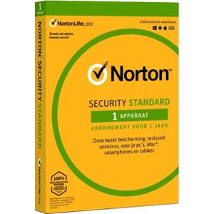Norton Security Standard | jaarlicentie | voor 1 apparaat | allernieuwste updates inclusief