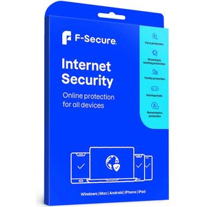 F-Secure Internet Security | 3 Apparaten | 1 Jaar | Windows - Mac - iOS - Android