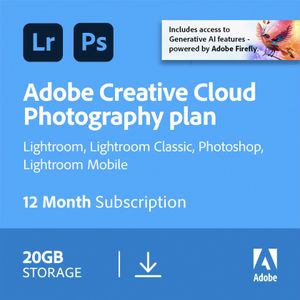 Adobe Photography Plan | 1 Gebruiker - 2 Installaties | Windows &amp; Mac