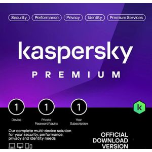 Kaspersky Premium voor 1 Apparaat | Jaarabonnement | Opvolger van Kaspersky Total Security