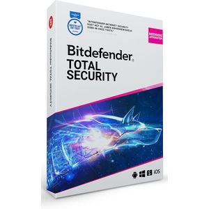 Bitdefender Total Security | 1 jaar abonnement | altijd up-to-date | inclusief VPN | tot 200MB per dag