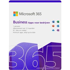 Microsoft 365 - Apps voor Bedrijven - Office Toepassingen - 1 TB Opslag