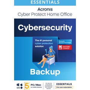 Acronis Cyber Protect Home Office Essentials | 5 Apparaten | Windows, Mac, Anroid &amp; iOS