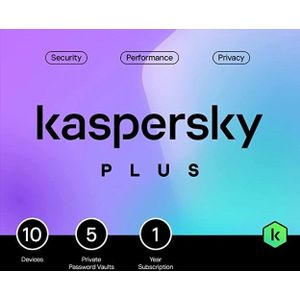 Kaspersky Plus | 10 Apparaten | 1 Jaar | Opvolger van Kaspersky Internet Security