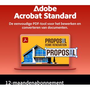 Adobe Acrobat Standard DC | 1 Gebruiker | 1 Jaar | Windows
