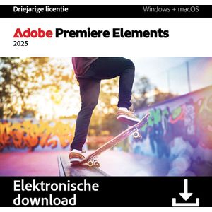 Adobe Premiere Elements 2025 | Gratis upgrade naar Elements 2024 | 1 Gebruiker - 2 Installaties | Mac