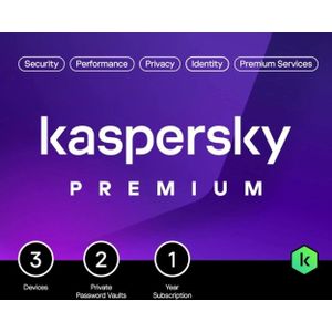 Kaspersky Premium voor 5 Apparaten | 1 Jaar | Opvolger van Kaspersky Total Security