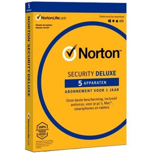 Norton Security Deluxe | geschikt voor 6 installaties | 12 maanden lang | automatisch verlengen optioneel