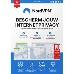 NordVPN | 6 maanden licentie | 6 apparaten | Windows | Mac | Android | iOS