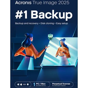 Acronis True Image 2025 | 1 PC of Mac | Perpetual licentie | Opvolger van Acronis True Image 2021