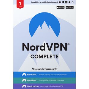 NordVPN Complete | 6 Apparaten | Jaarlicentie  | Met NordPass | 2000 GB aan de beste cloud opslag