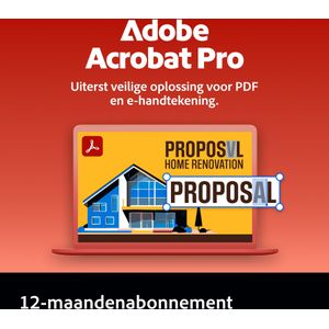 Adobe Acrobat Pro DC - Jaarlicentie - 1 Gebruiker - 2 Installaties