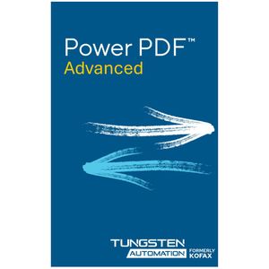 Kofax - Power PDF Advanced - Software - Tungsten - Voor Zakelijk Gebruik