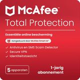 McAfee - Total Protection - Antivirus - 5 Apparaten - 1 Jaar - Windows, Mac, Android, iOS