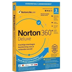 Norton 360 Deluxe | 3 Apparaten | Jaarabonnement + Jottacloud Personal Unlimited | 3 maanden | onbeperkte cloudopslag