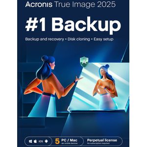 Acronis True Image 2024 | 5 PC of Mac | Eenmalige aanschaf | Opvolger van Acronis True Image 2021