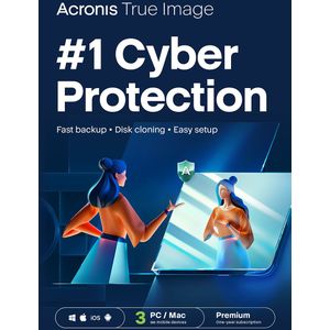 Acronis Cyber Protect Home Office Premium | 3 Apparaten | 1 Jaar | 1 TB Cloud backup