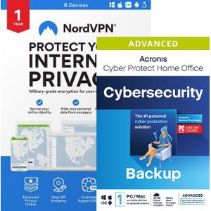 NordVPN | 6-apparaten 1-Jaar + gratis Acronis Advanced | 50 GB | 1PC | 1 jaar