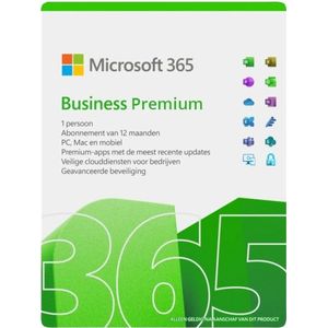 Microsoft - 365 Business Standard - Licentie - Jaarabonnement - 1 Gebruiker - 15 Apparaten