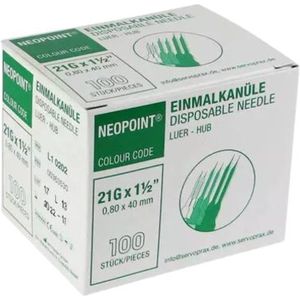 Merbach - Injectienaald - Groen - 100st - 0.8 x 40 mm - Steriel