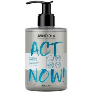 Indola Act Now! Moisture Shampoo 300ml - Normale shampoo vrouwen - Voor Alle haartypes