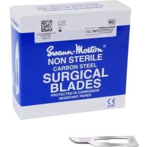 Swann-Morton - Mesjes Niet Steriel - 100st - Scalpelmessen van Carbon Staal
