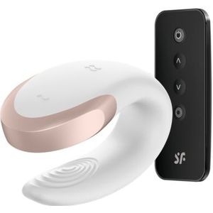 Satisfyer - Double Love Luxe Partner Vibrator App Bestuurbaar Wit