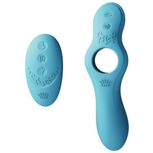 Zalo - Jessica Multifunctionele App Bestuurbare Flexibele Vibrator met Remote Blauw