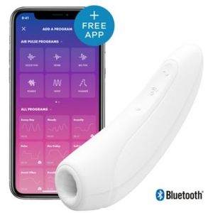 Satisfyer - Curvy +1 Bluetooth Luchtdruk Clitoris Stimulator Wit