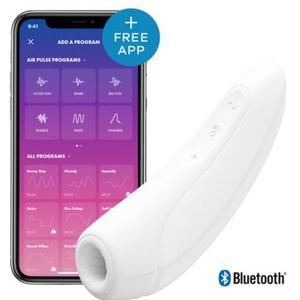 Satisfyer - Curvy +1 Bluetooth Luchtdruk Clitoris Stimulator Wit
