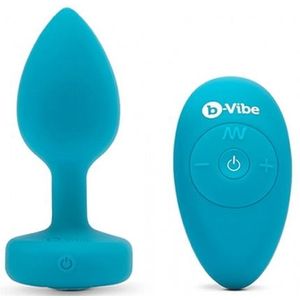 B-Vibe - Vibrerende Juwelen USB-oplaadbare Anale Plug S/M Blauw