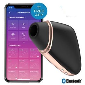 Satisfyer - Love Triangle Bluetooth Luchtdruk Clitoris Stimulator Zwart