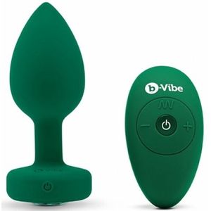 B-Vibe - Vibrerende Juwelen USB-oplaadbare Anale Plug M/L Groen