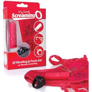 Screaming O - Vibrerende Slip Met Afstandbediening Rood