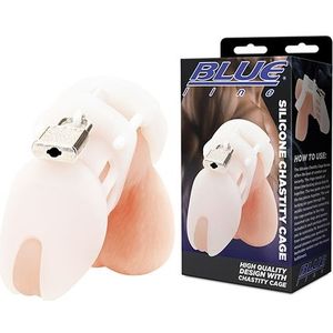 Blueline - Silicone Chastity Cage Kuisheidsgordel Wit