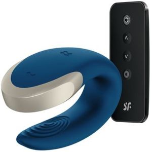 Satisfyer - Double Love Luxe Partner Vibrator App Bestuurbaar Blauw
