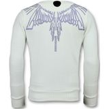 Eagle Glitter - Merk Sweater Heren - W - Wit